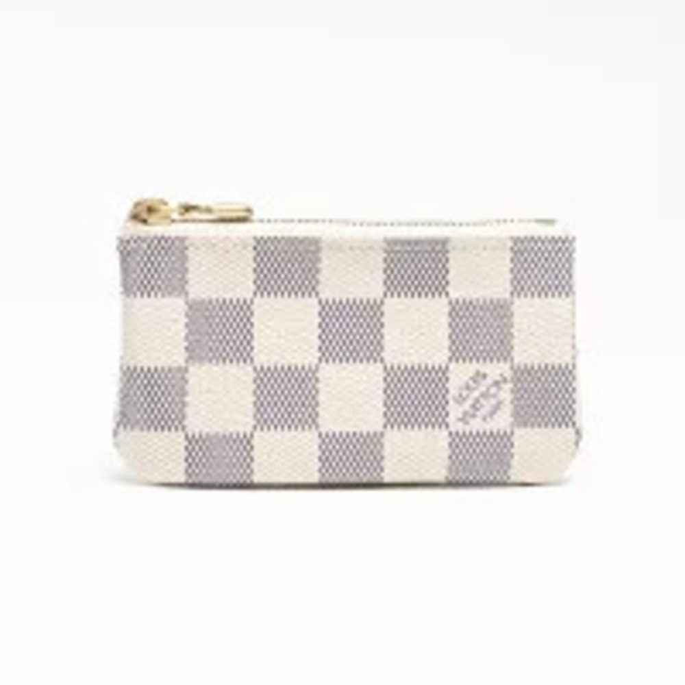 Louis Vuitton Damier Azur White Pochette coin case Wallet White